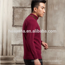 Camisola masculina de 100% cashmere tricô